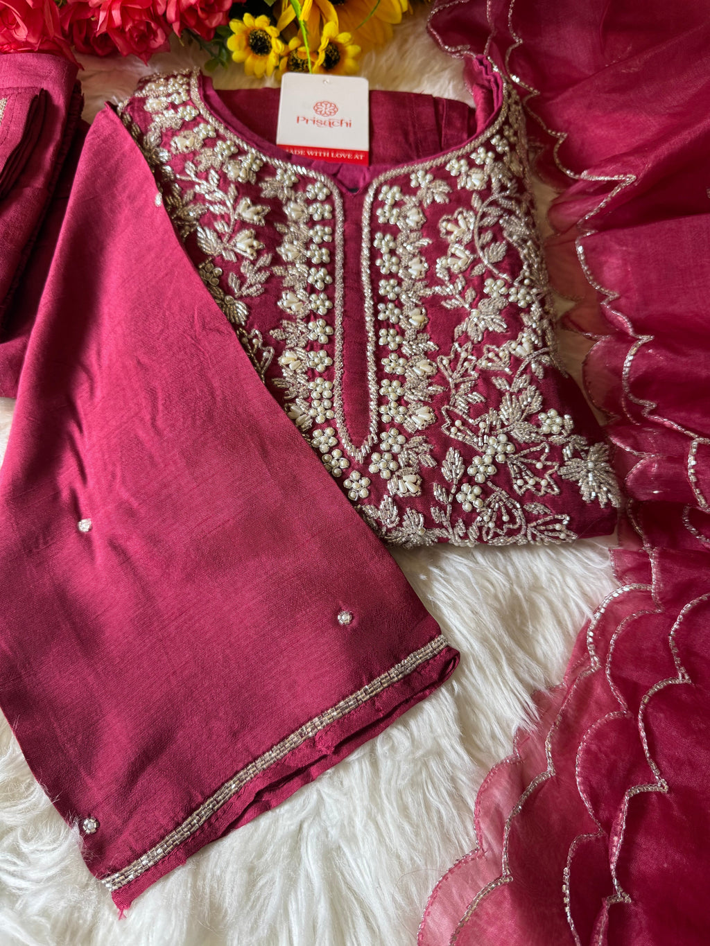 Designer Embroidered kurta pant with dupatta