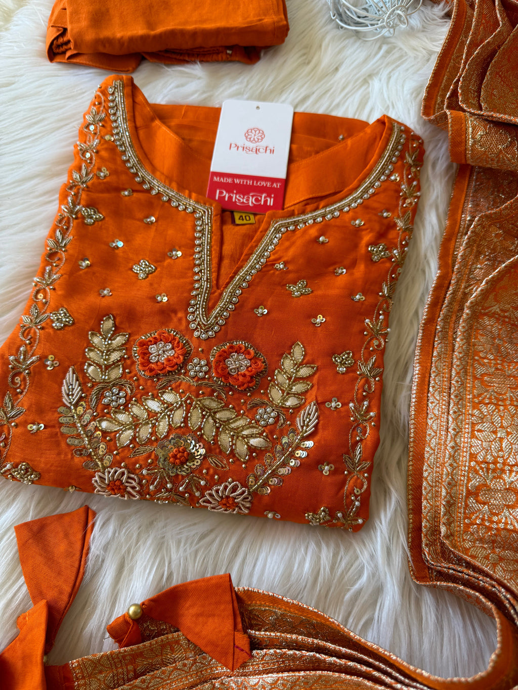 Embroidered Kurta bottom With Dupatta