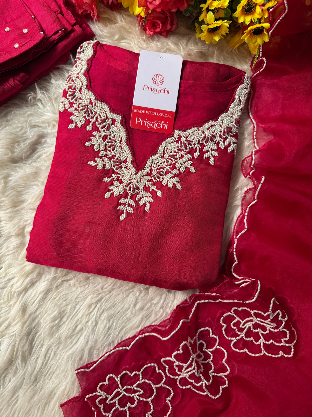 Embroidered kurta Pant  with dupatta