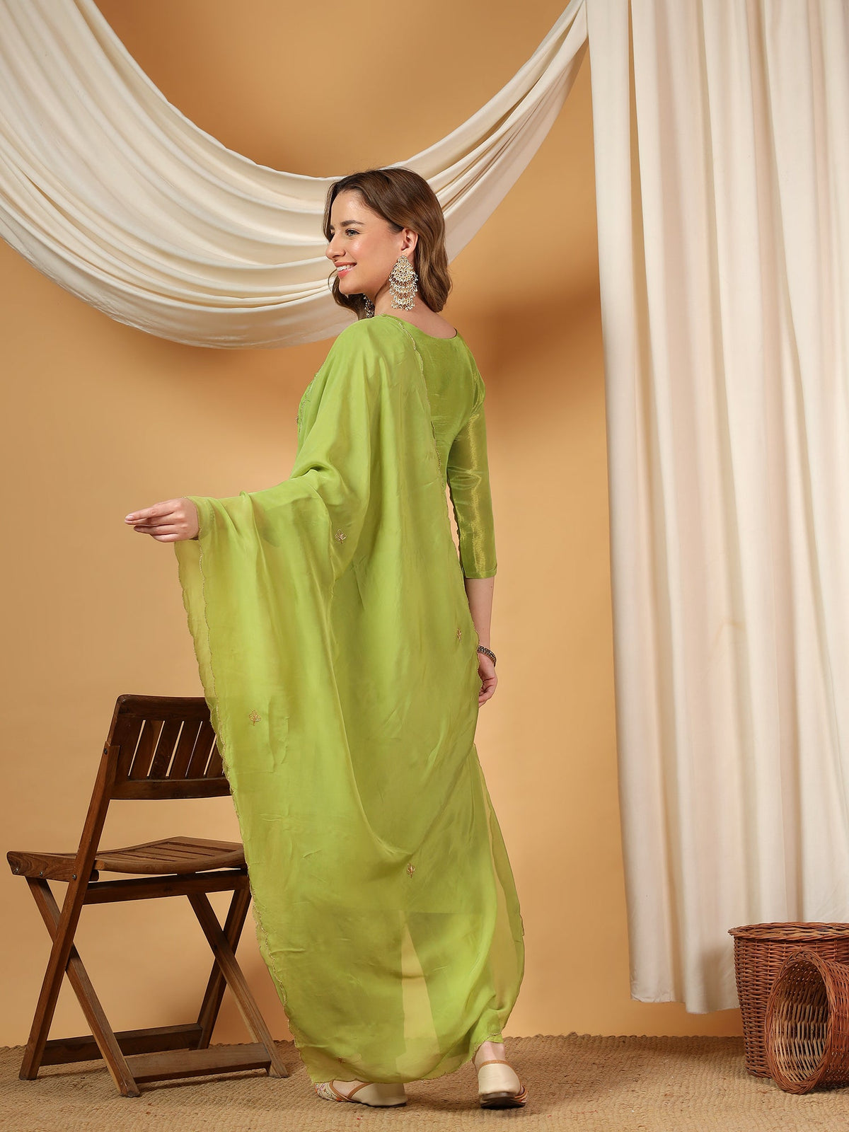 Designer Embroidered Kurta set with dupatta with Pant