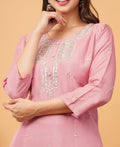 Embroidered Ethnic kurta set with dupatta and Pants
