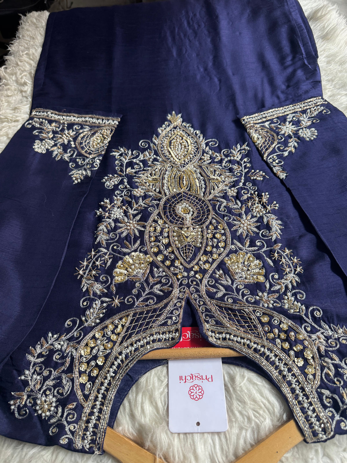 Blue Designer Embroidered kurta Bottom  with dupatta