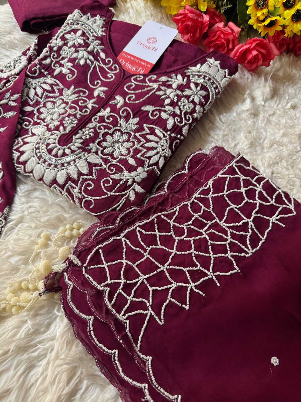 Designer Embroidered kurta Bottom  with dupatta