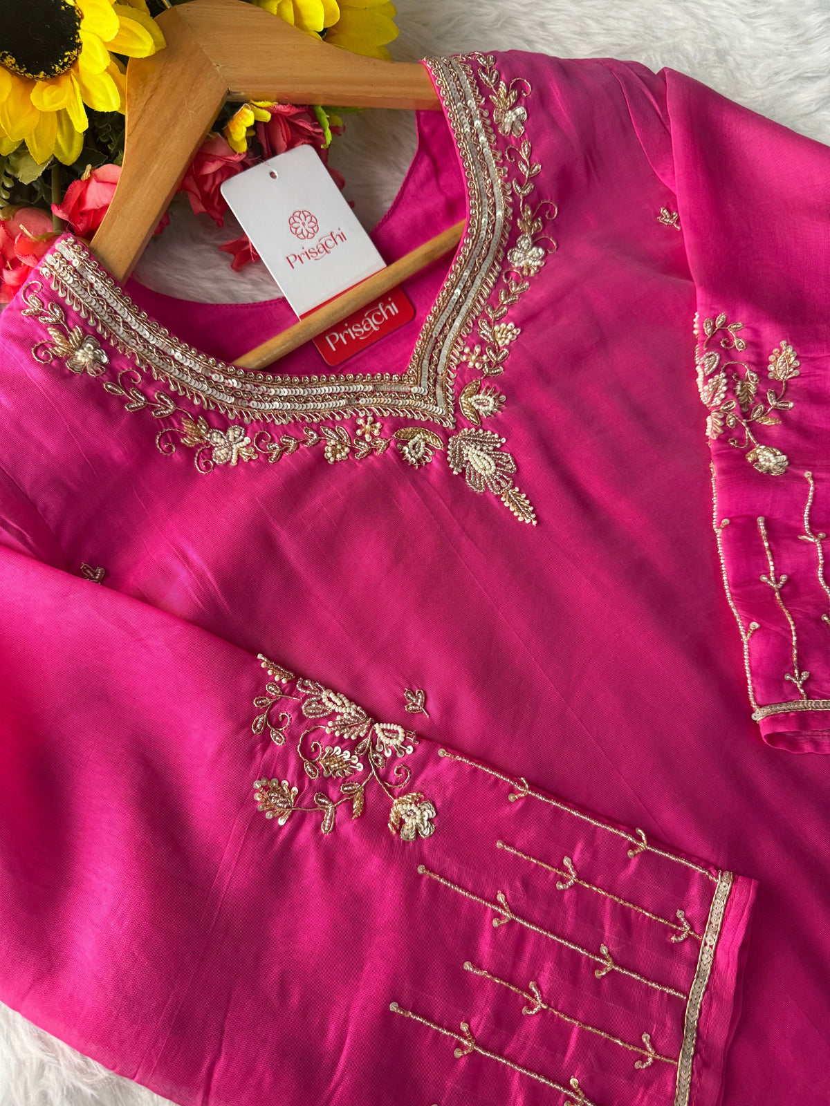 Prisachi A-line Kurta Set with comfy pant and dupatta for Women