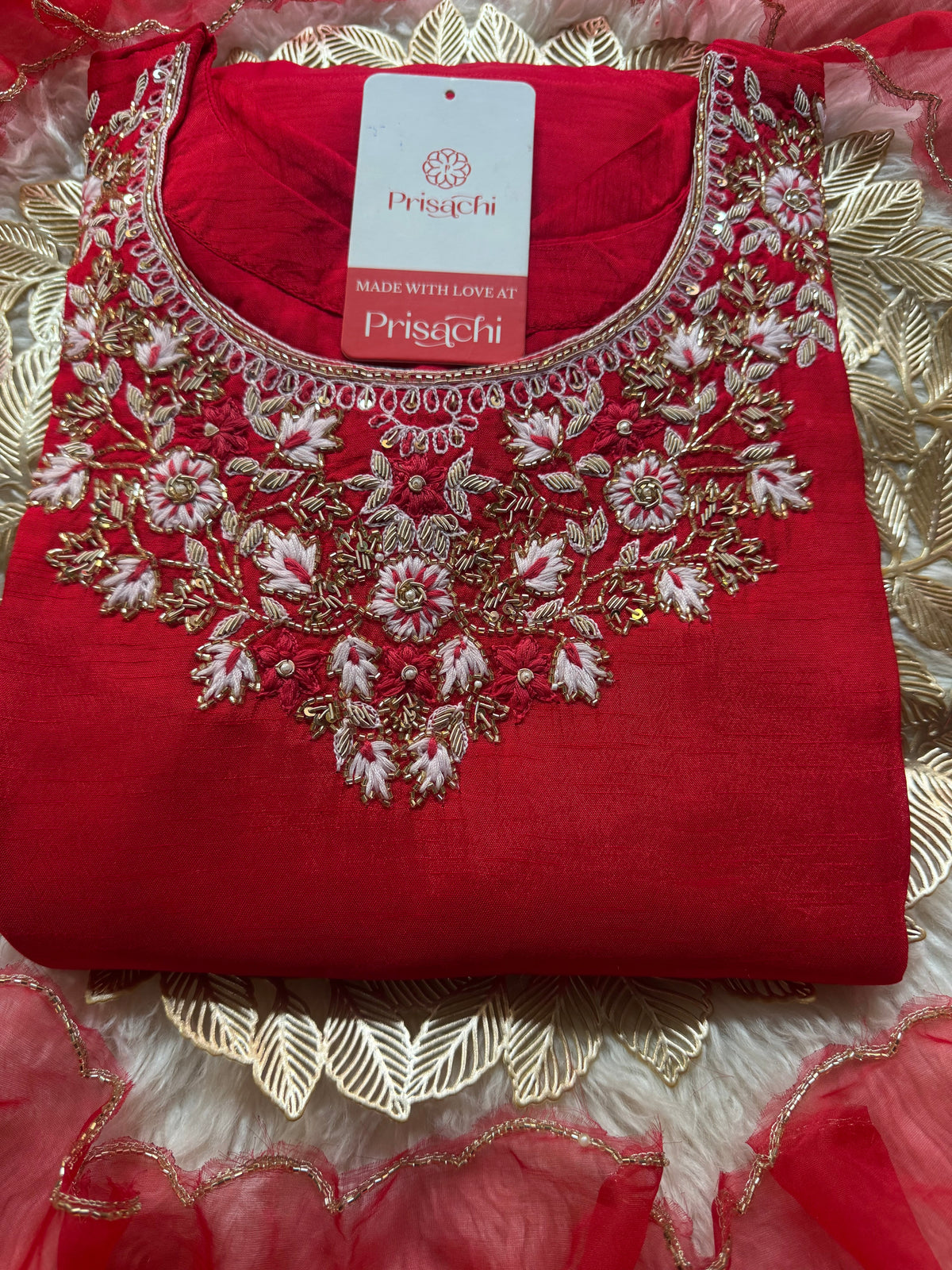 Embroidered kurta Bottom  with dupatta