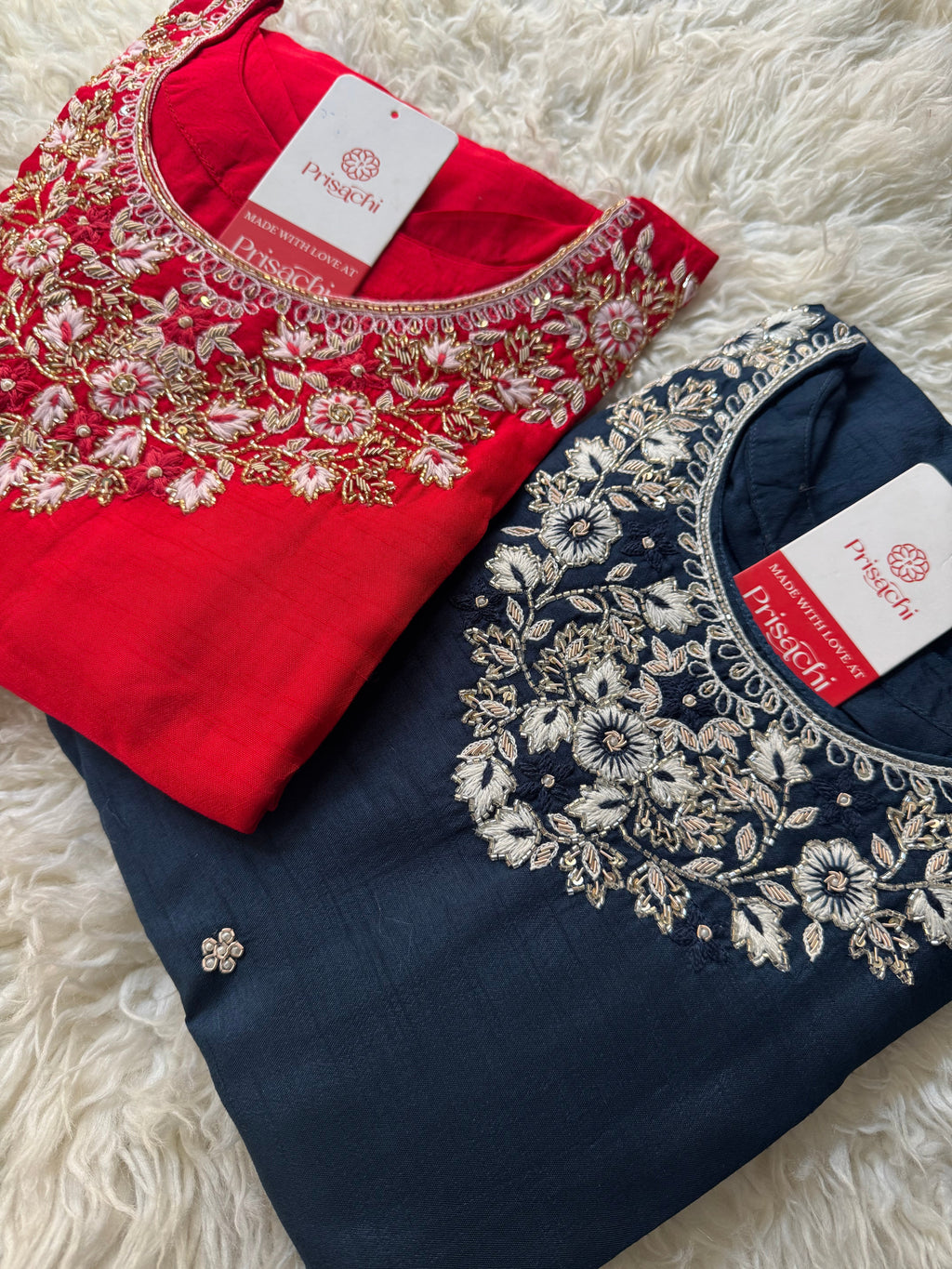 Blue embroidered kurta Bottom  with dupatta