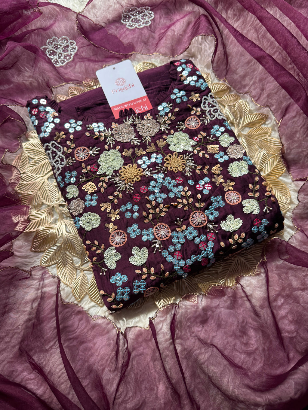 Designer Embroidered kurta Bottom  with dupatta