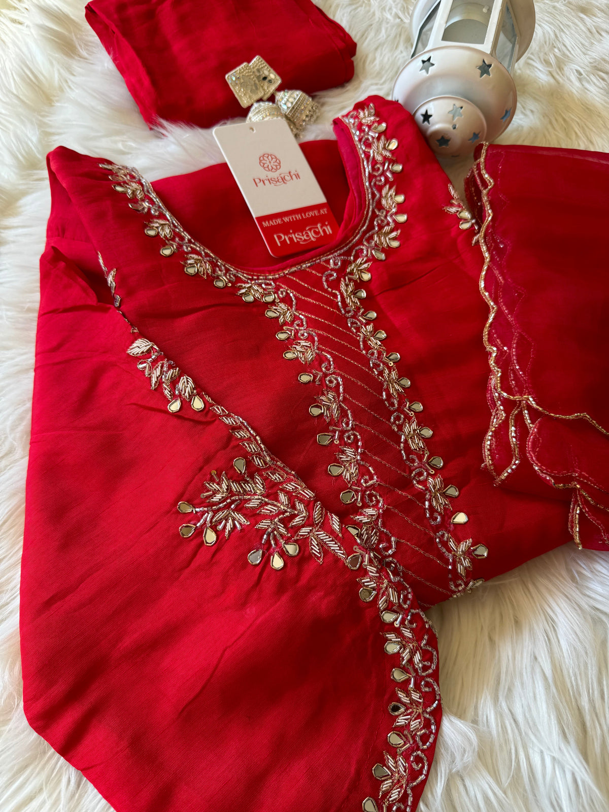 Blue embroidered kurta set with dupatta
