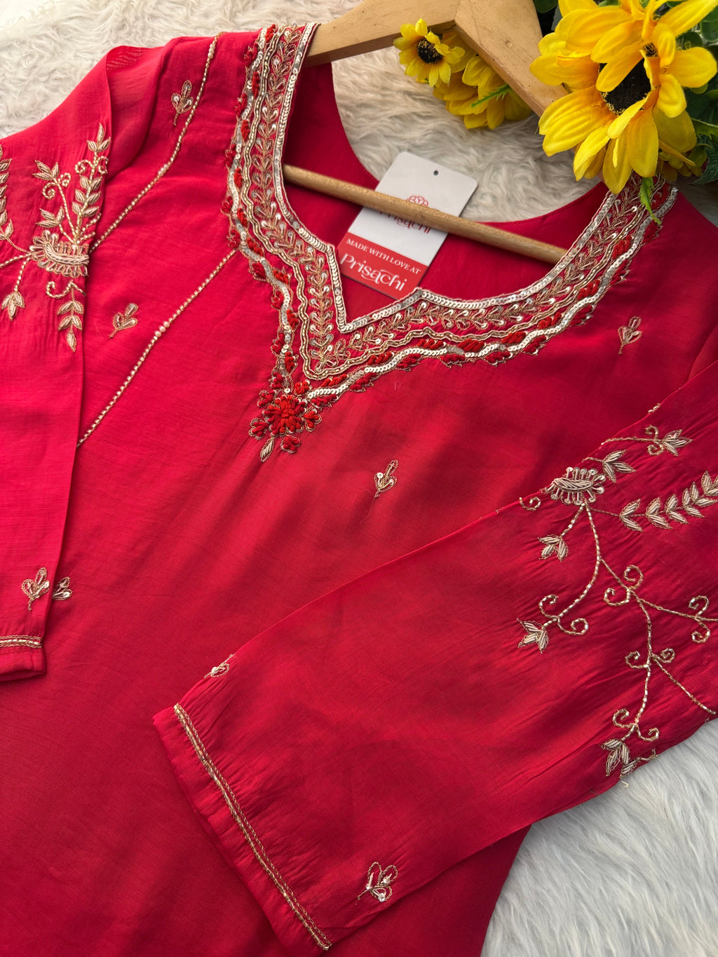 Green  Embroidered Ethnic A-Line kurta set with dupatta and Pants | Traditional Suit Set