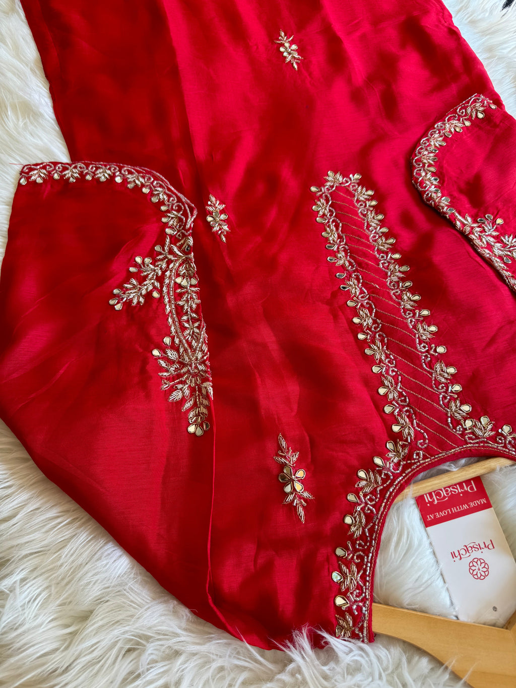 Blue embroidered kurta set with dupatta