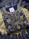 Blue Designer Embroidered kurta Bottom  with dupatta