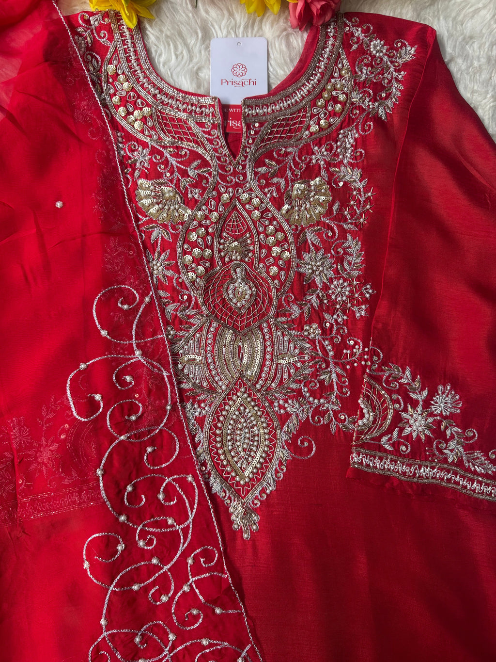 Designer Embroidered kurta Bottom  with dupatta