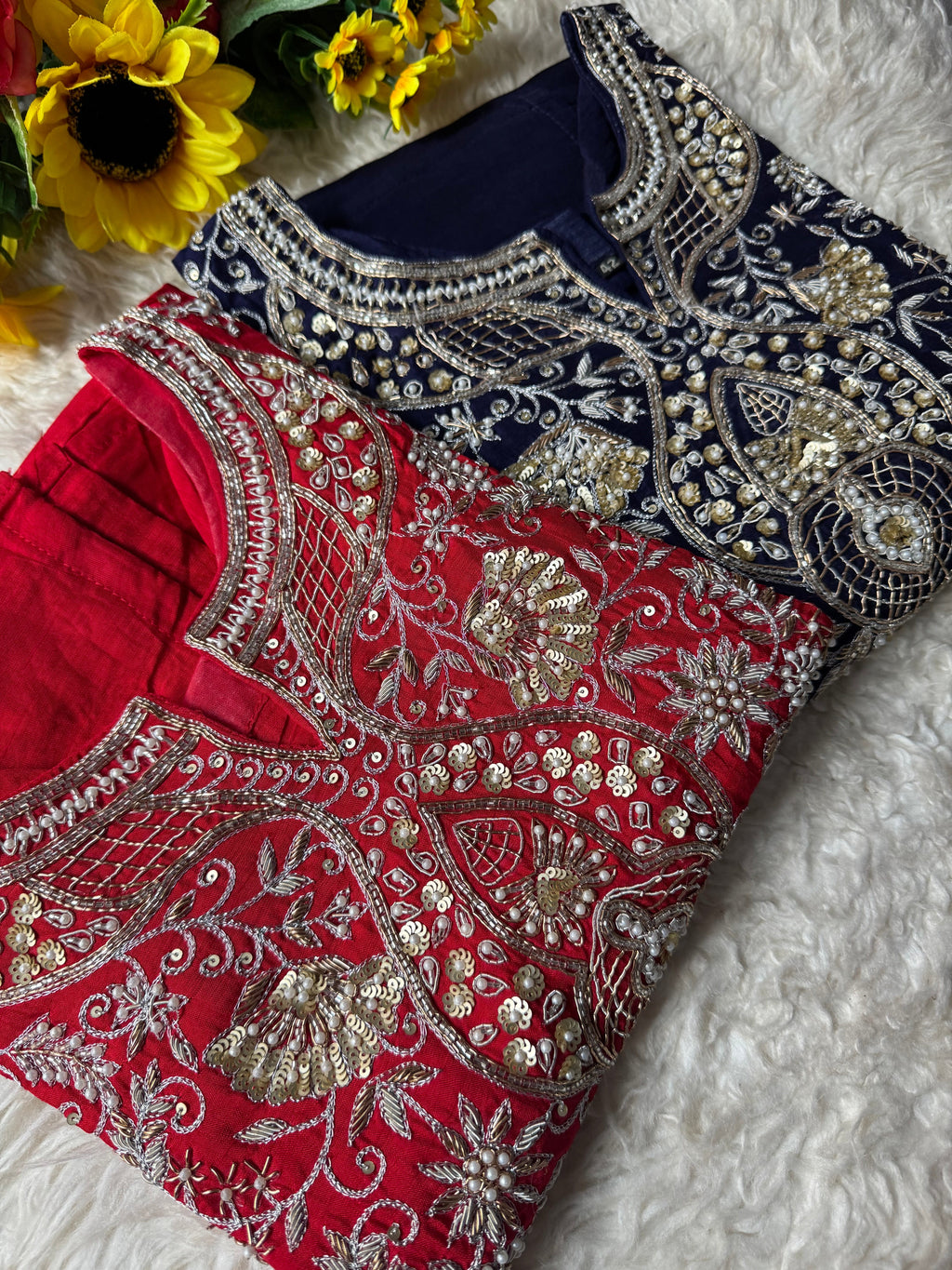 Blue Designer Embroidered kurta Bottom  with dupatta