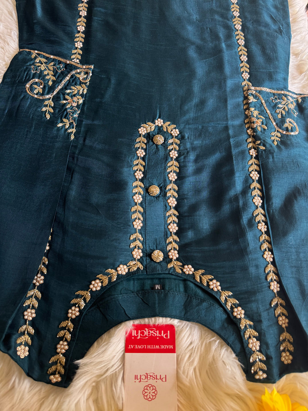 Red embroidered kurta Bottom  with dupatta
