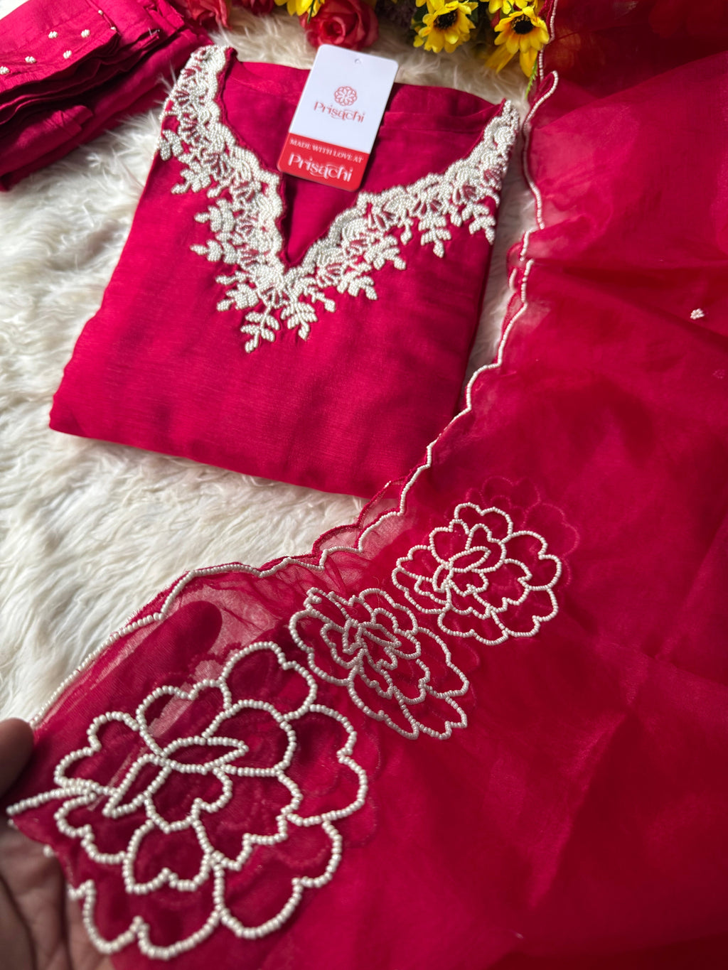 Embroidered kurta Pant  with dupatta