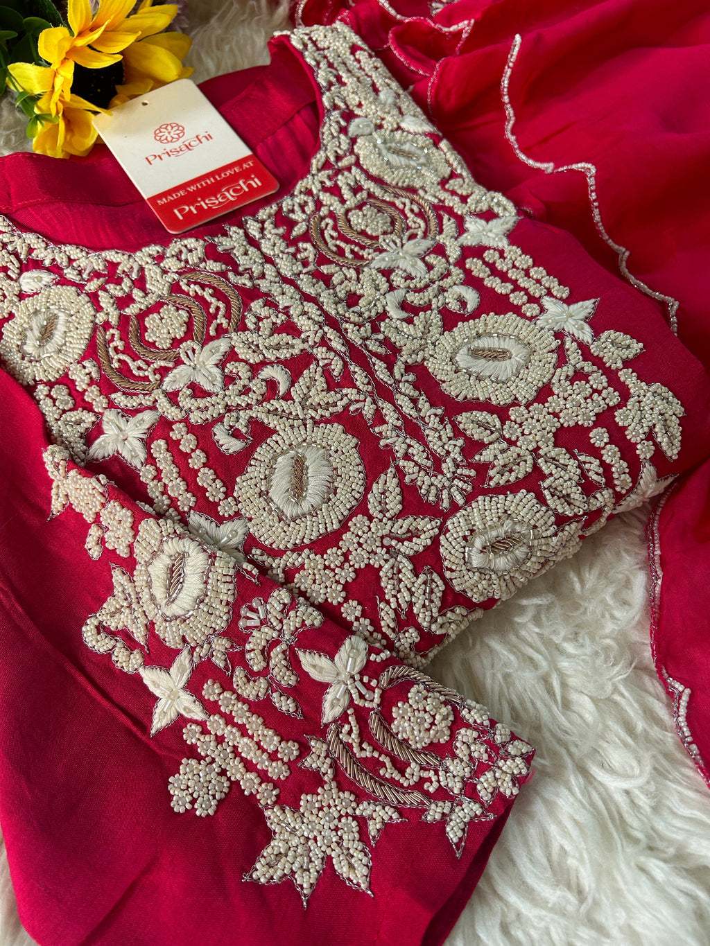 Orange Embroidered Kurta bottom With Dupatta