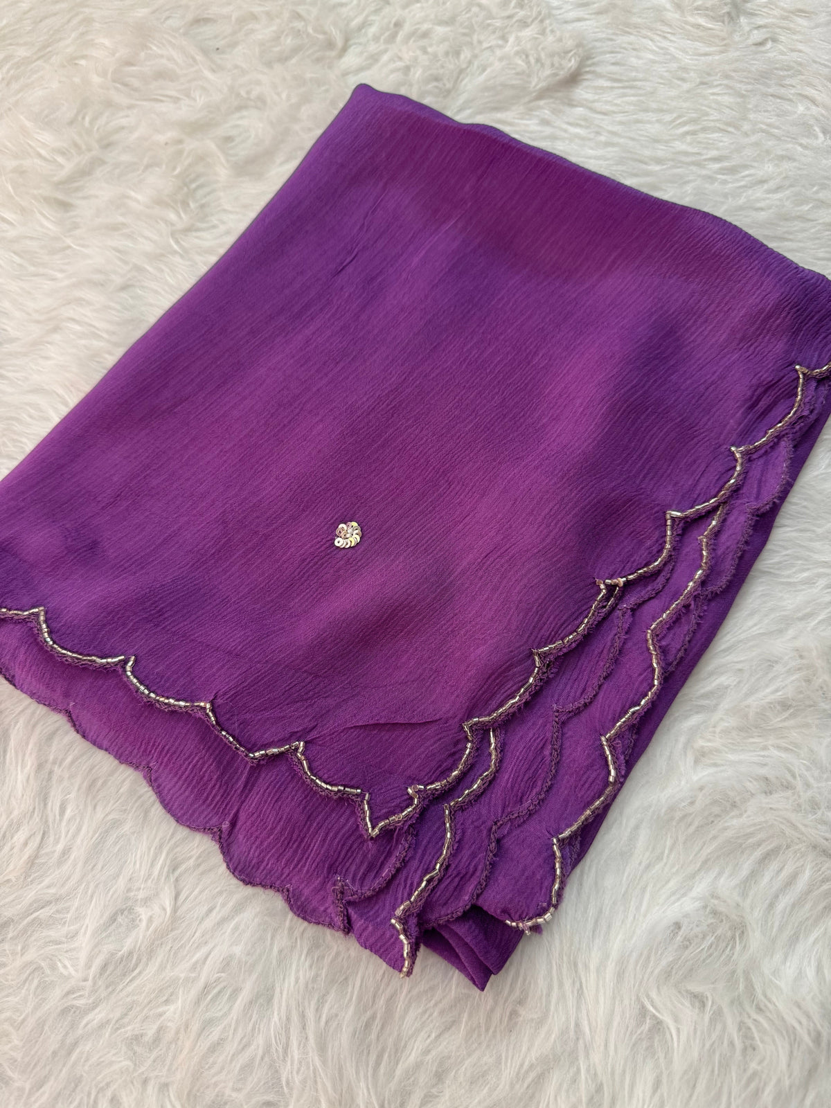 Purple  Embroidered Sharara Set with pants and Dupatta for Women | Prisachi