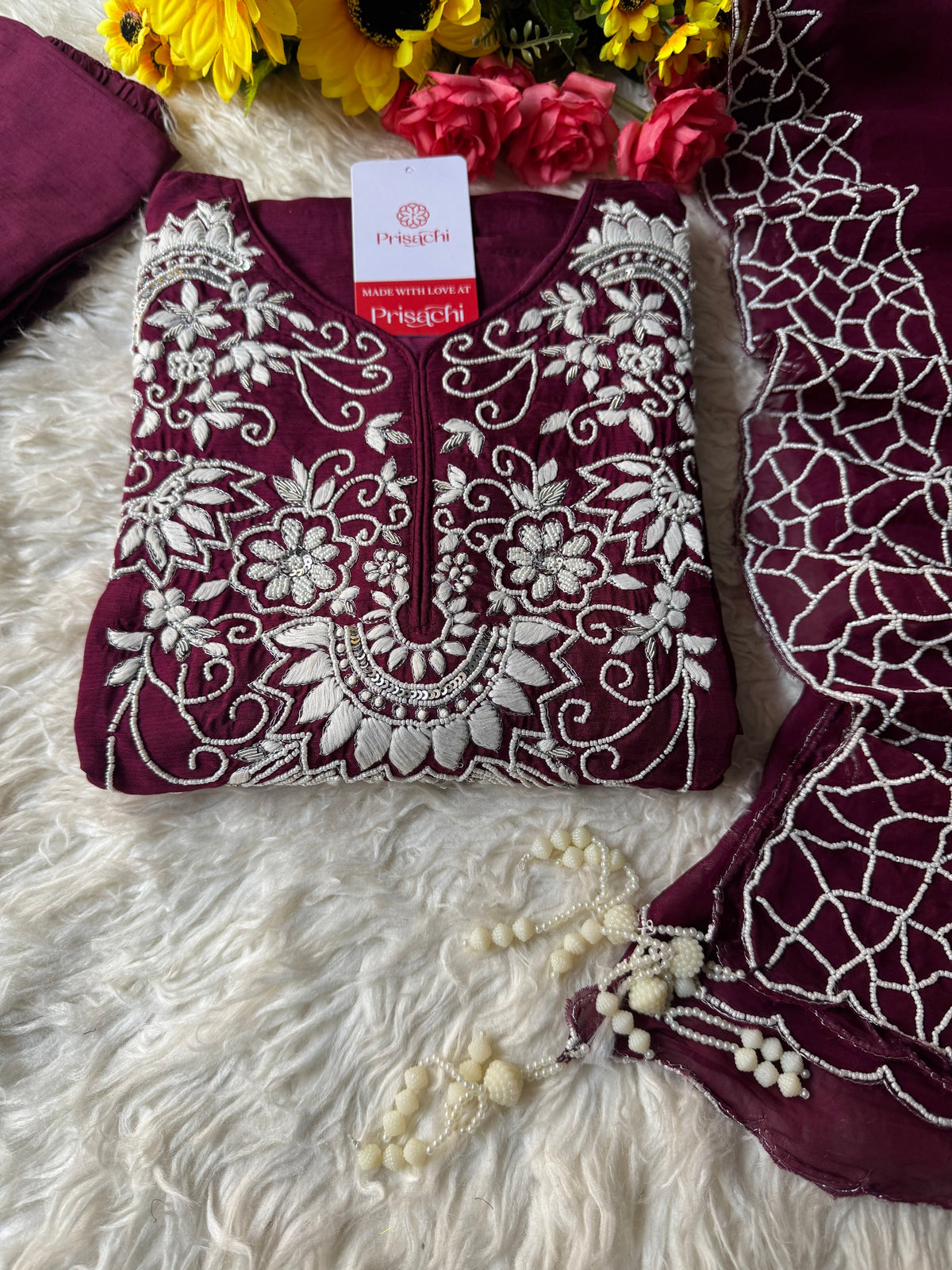 Designer Embroidered kurta Bottom  with dupatta
