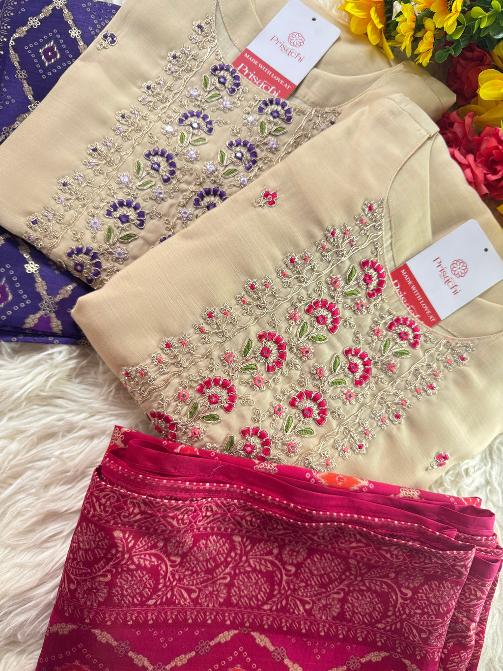 Designer Kurti bottom with Dupttaa