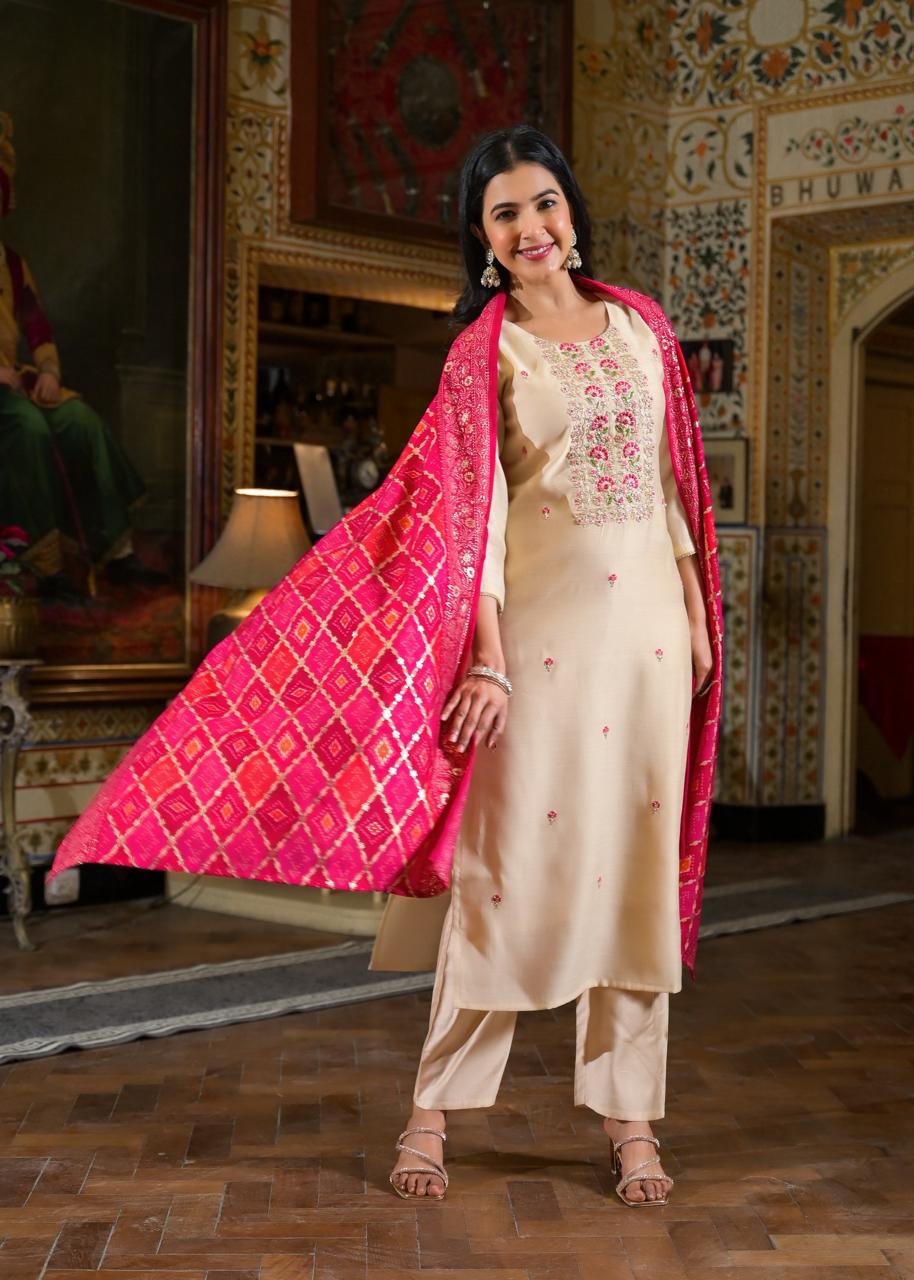 Designer Kurti bottom with Dupttaa