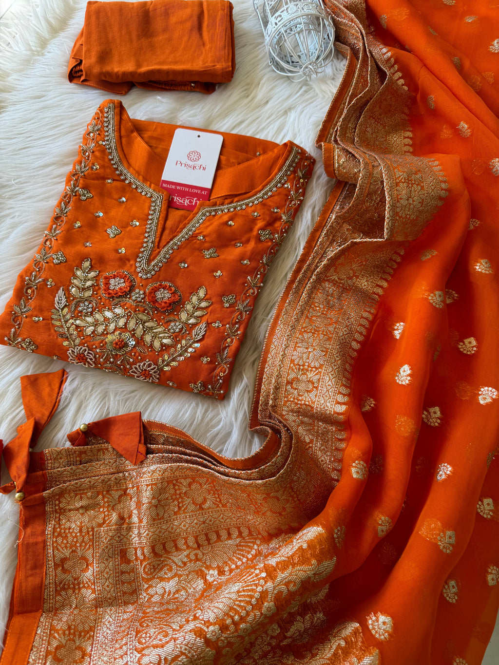 Embroidered Kurta bottom With Dupatta