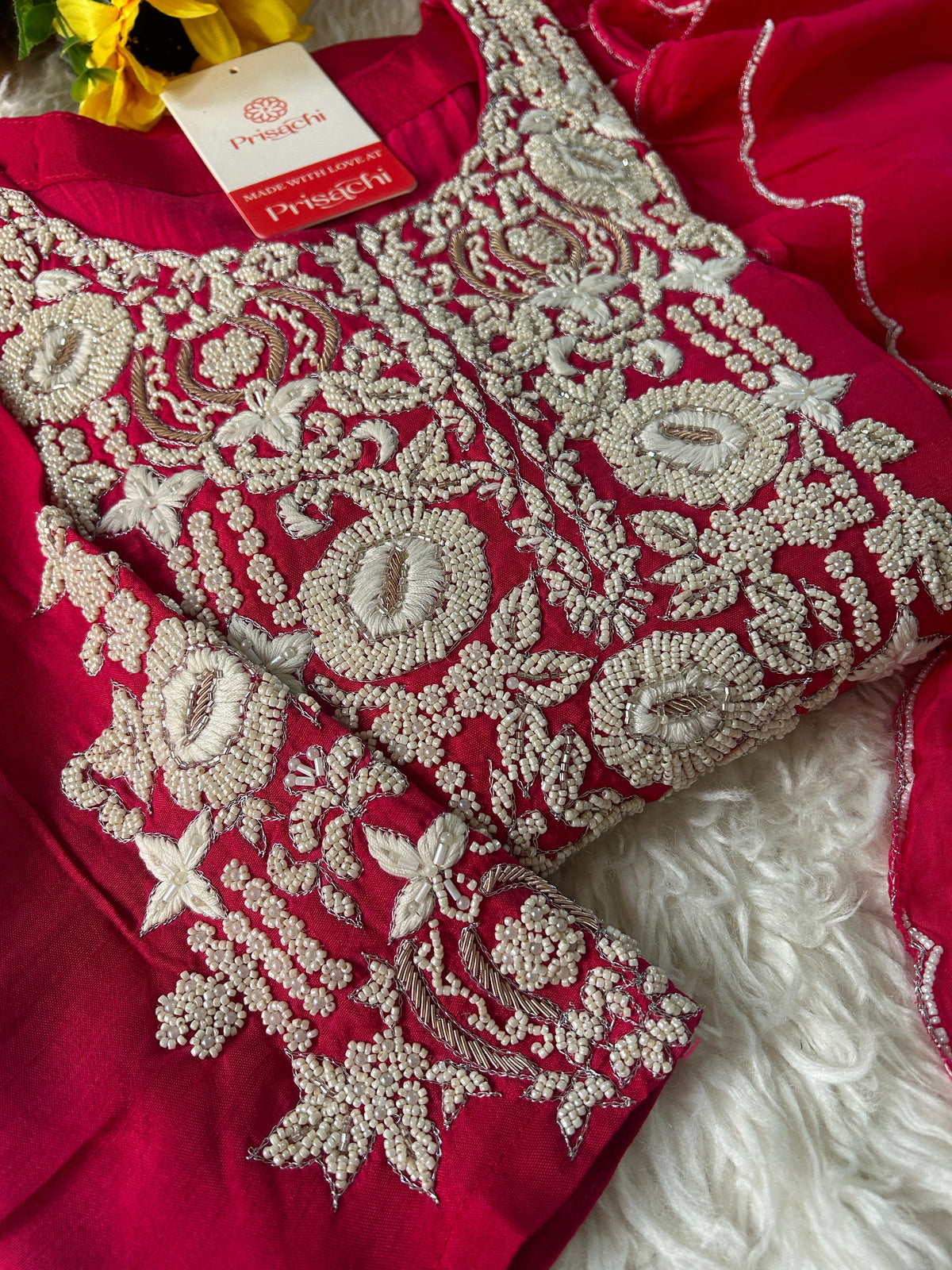 Orange Embroidered Kurta bottom With Dupatta