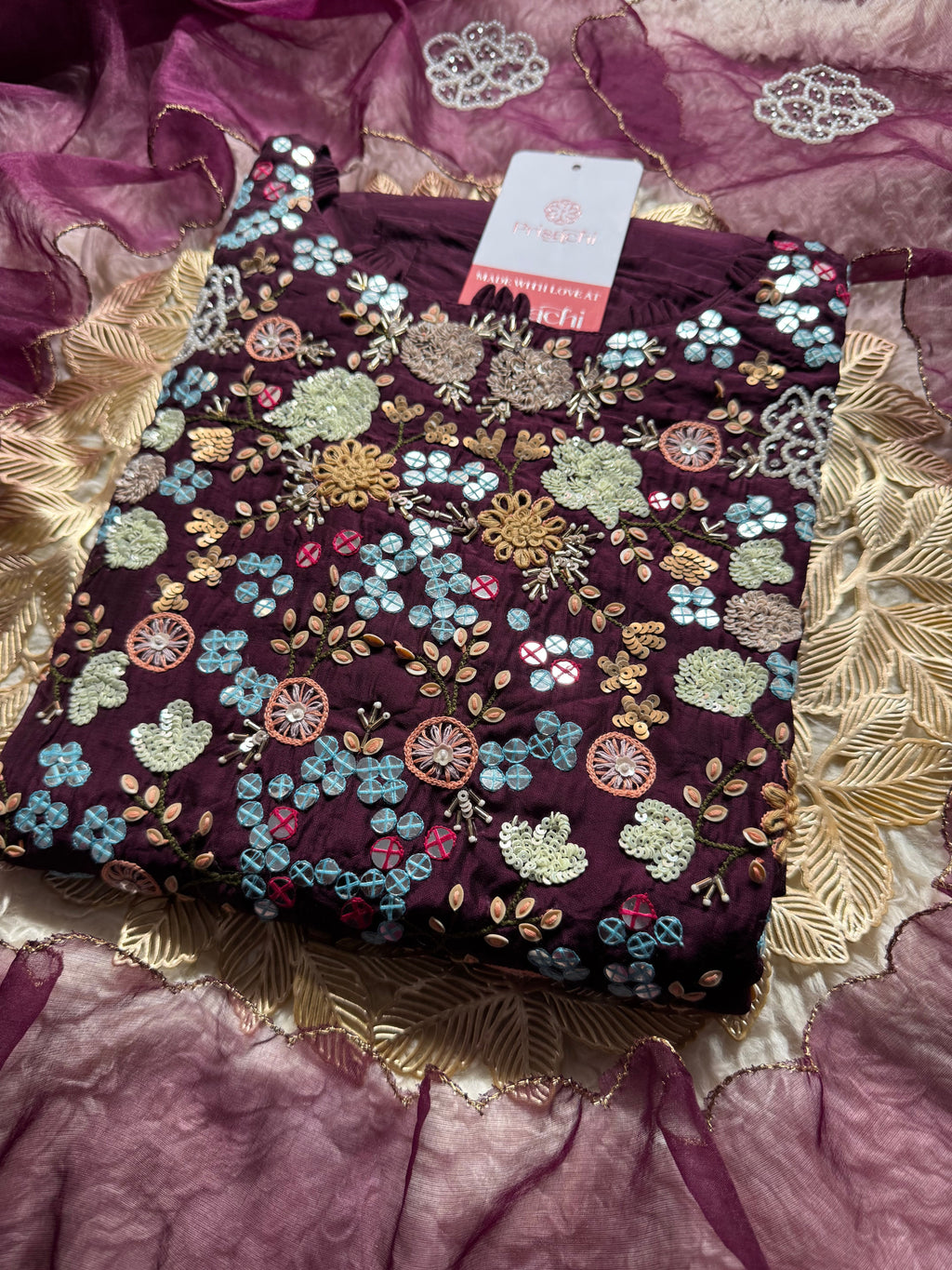Designer Embroidered kurta Bottom  with dupatta