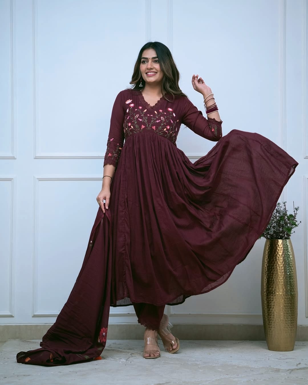Beautiful embroidery and sequence work Set For Women