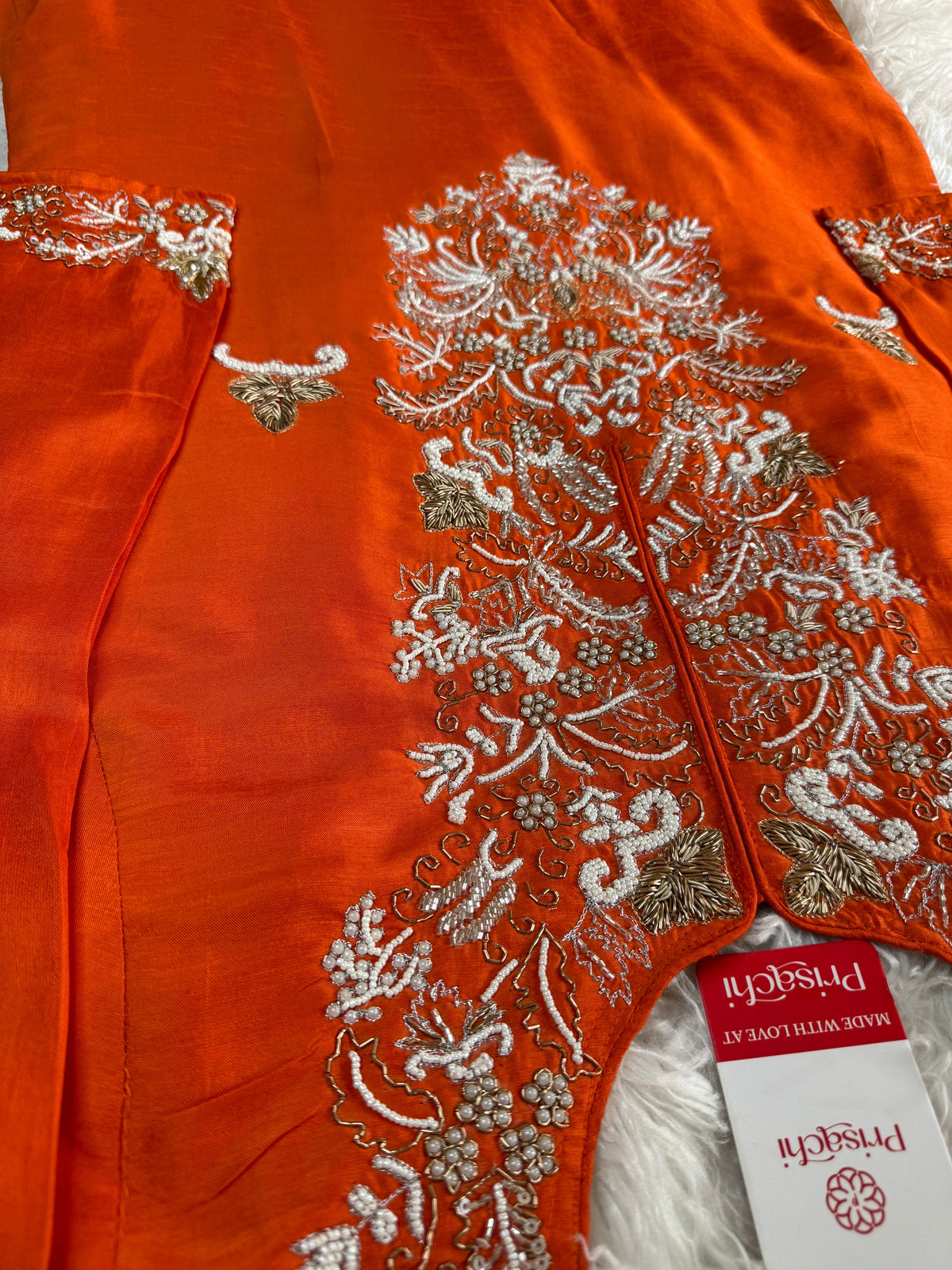 Pink Designer Embroidery Kurti pant with embroidered Work duptta