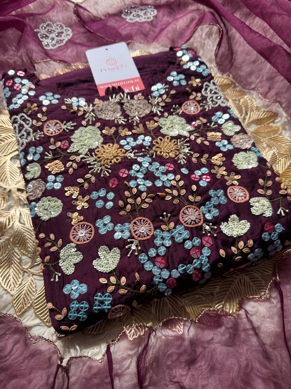 Designer Embroidered kurta Bottom  with dupatta