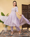 Prisachi Lavender Embroidered Alia dress for Women