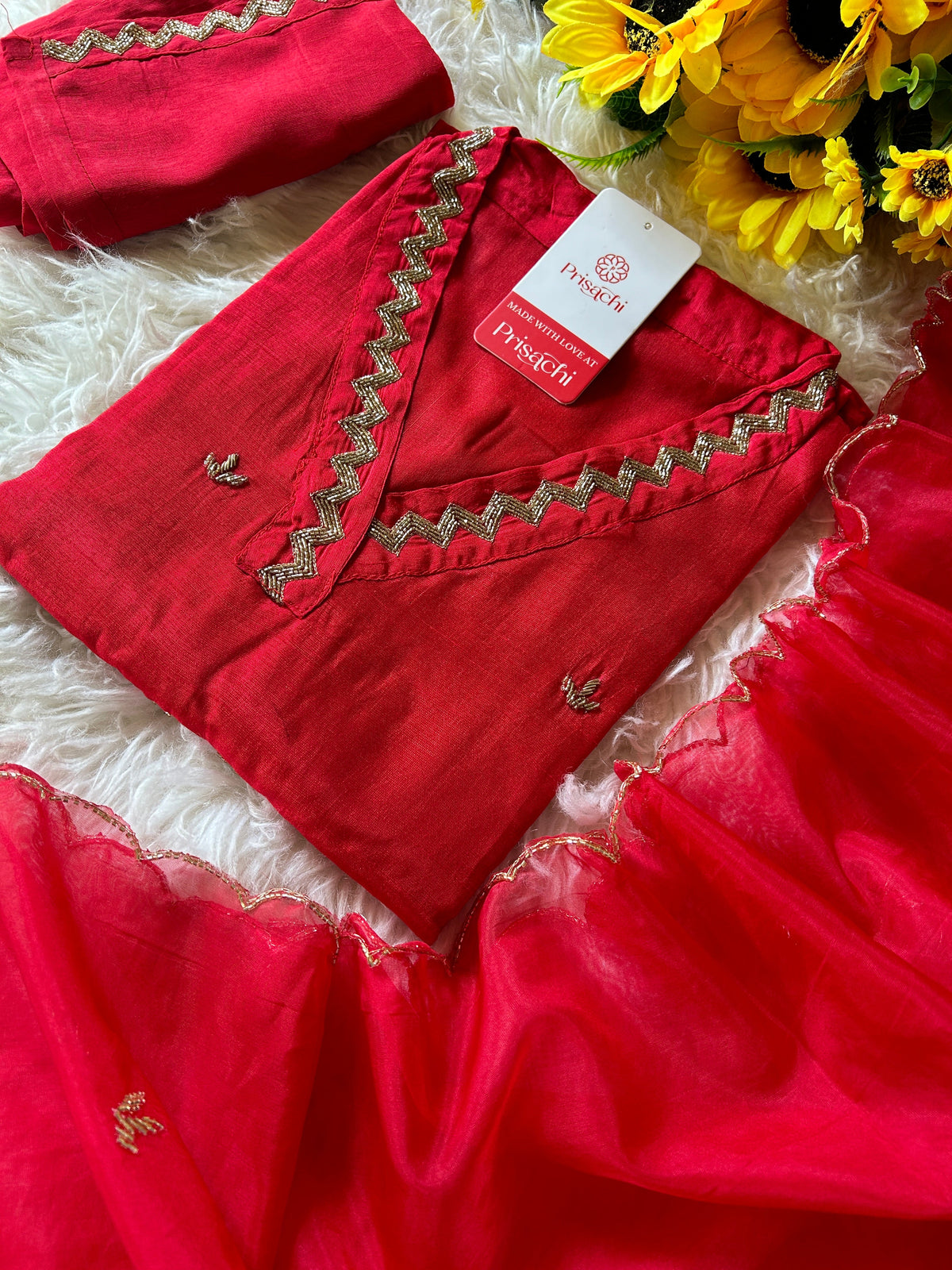 Embroidered kurta Pant  with dupatta