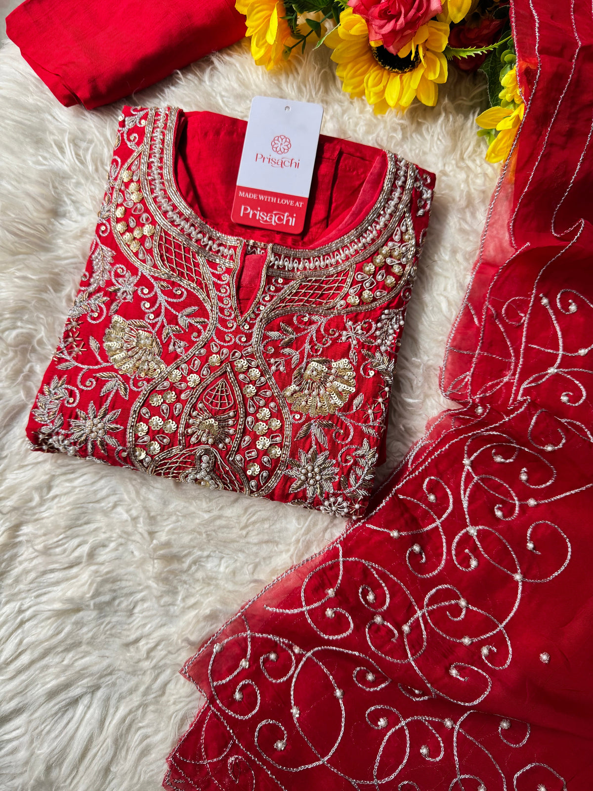 Designer Embroidered kurta Bottom  with dupatta
