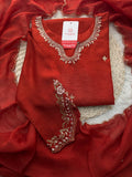 Purple Designer Embroidered Kurta Set with Pants & Dupatta Ethnic Wear