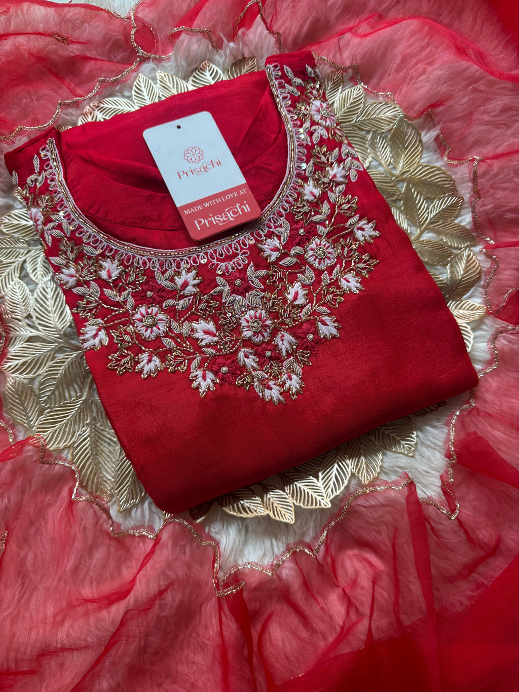 Embroidered kurta Bottom  with dupatta