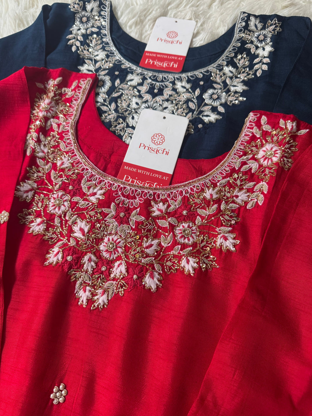Blue embroidered kurta Bottom  with dupatta