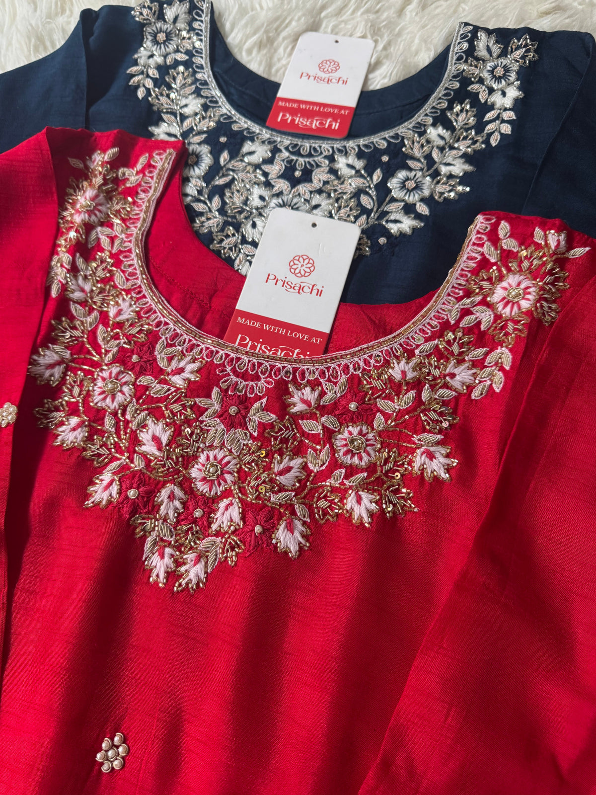 Blue embroidered kurta Bottom  with dupatta