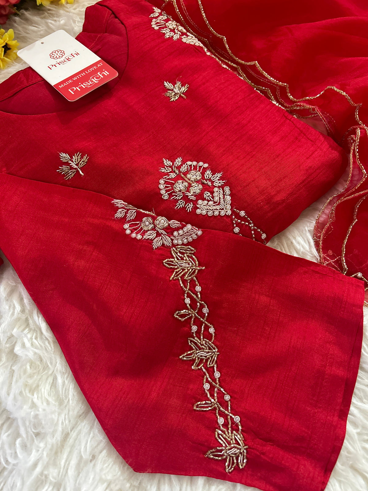 Designer Embroidered kurta set with dupatta