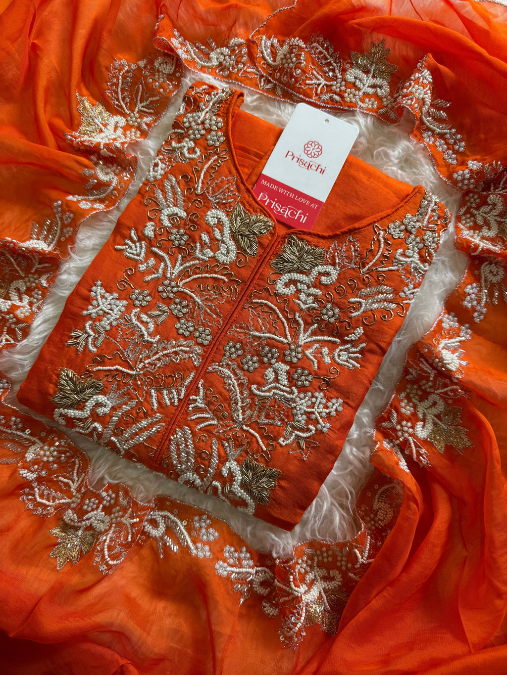 Pink Designer Embroidery Kurti pant with embroidered Work duptta