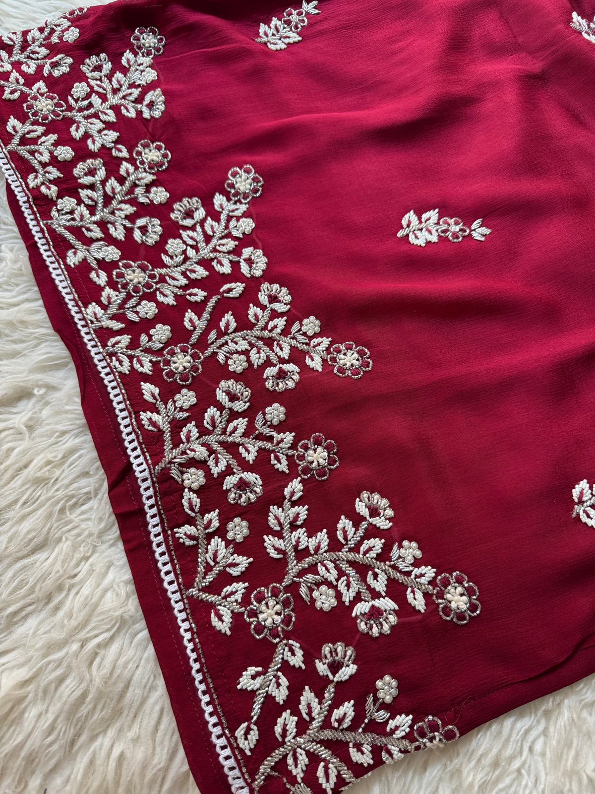 Embroidered kurti sharara set  with dupatta