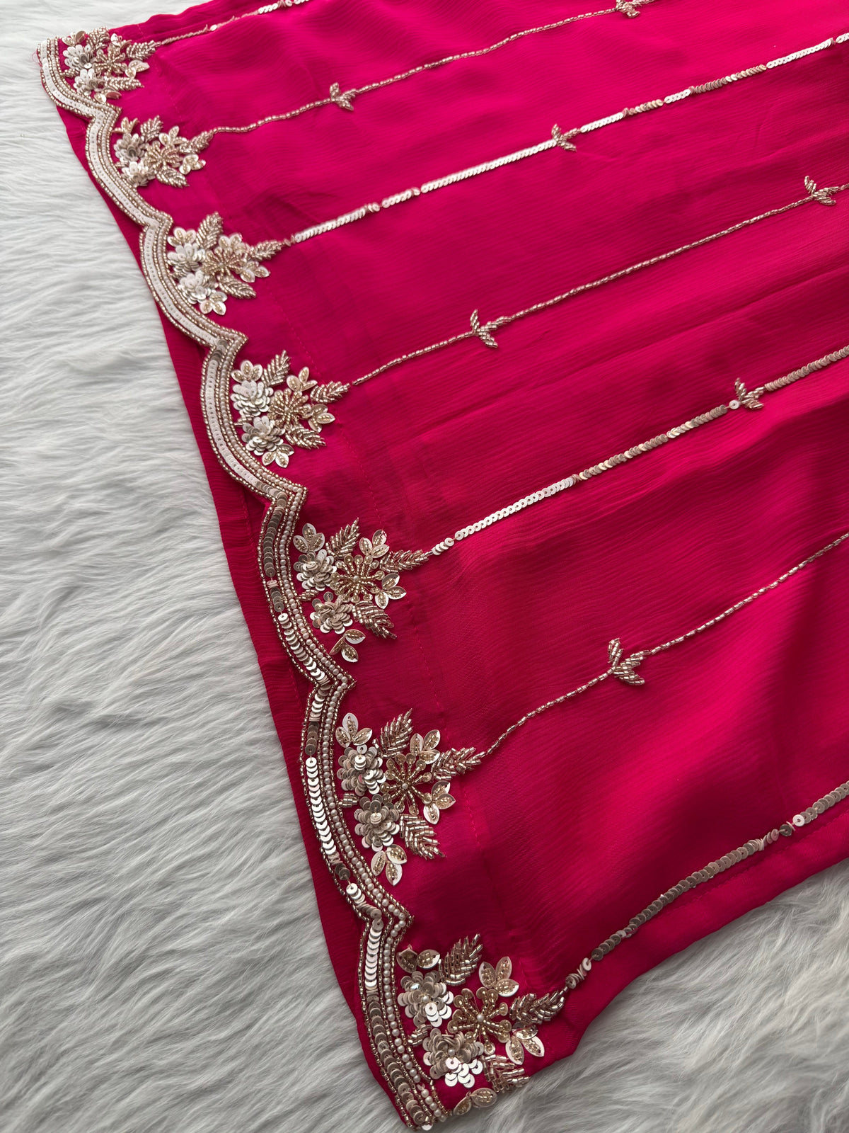 Pink Embroidered Ethnic Kurti Sharara Set with Dupatta