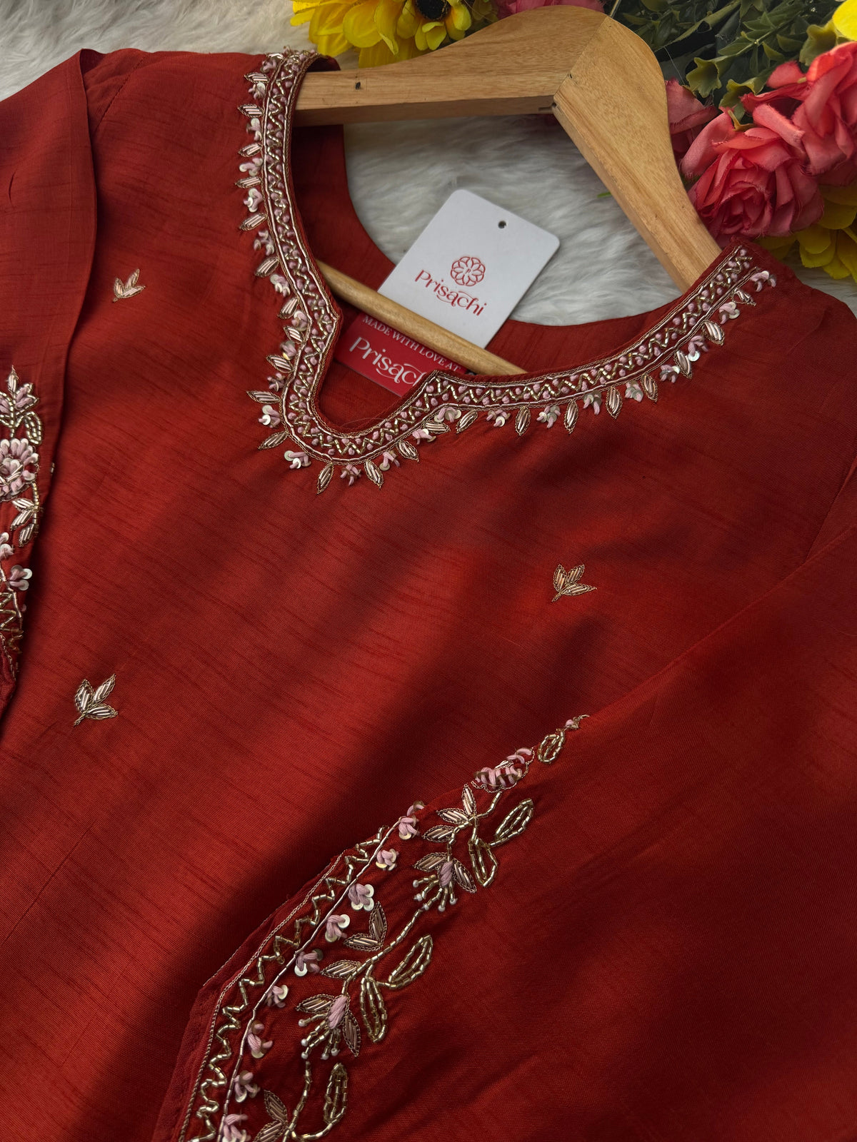 Purple Designer Embroidered Kurta Set with Pants & Dupatta Ethnic Wear
