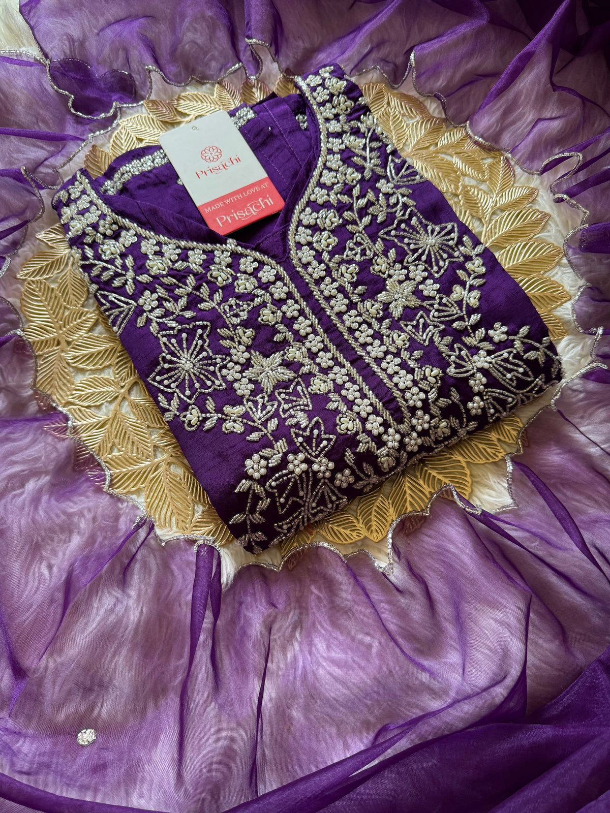 Pink Designer Embroidered kurta set with dupatta
