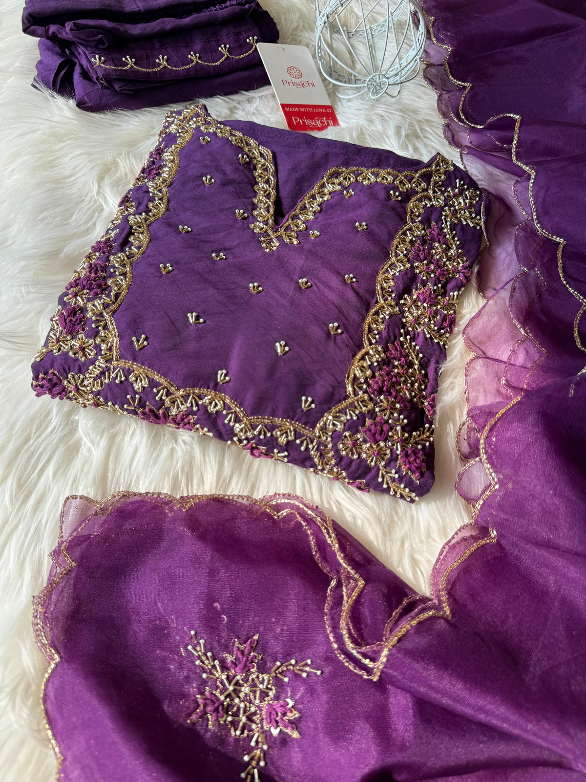 Black Embroidered kurta bottom with dupatta with Zardosi work
