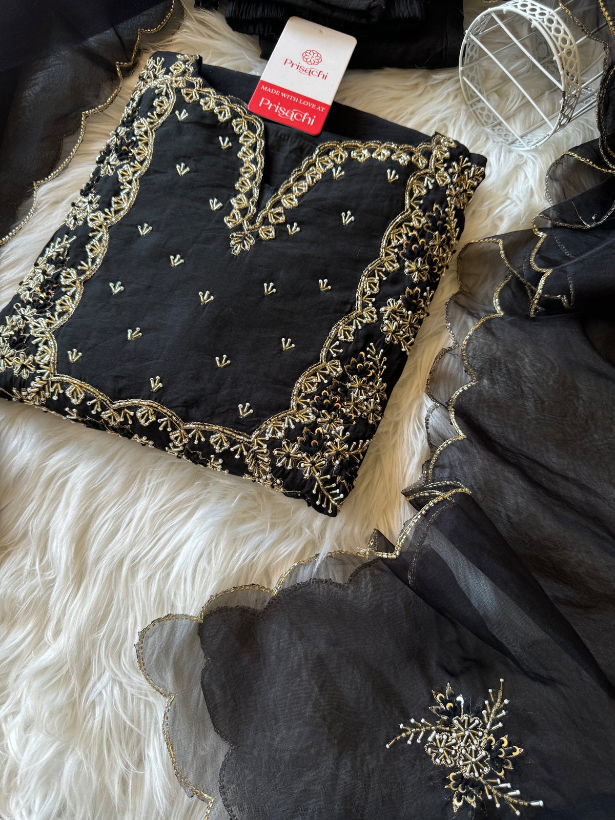 Purple Embroidered kurta Pant  with dupatta with Zardosi work
