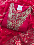 Pink Embroidered kurta Pant  with dupatta