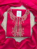 Pink Embroidered Ethnic Kurta Set for Women with Pants & Dupatta | Festive Traditional Wear