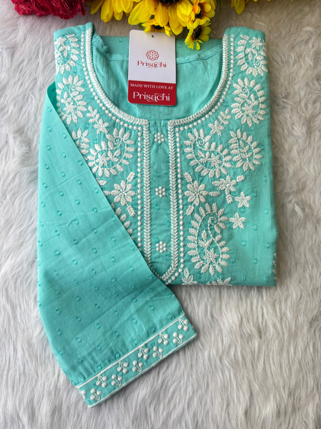 Designer Short Straight Kurti for Women | Thread Embroidered Kurta | Office, Casual & Daily Wear