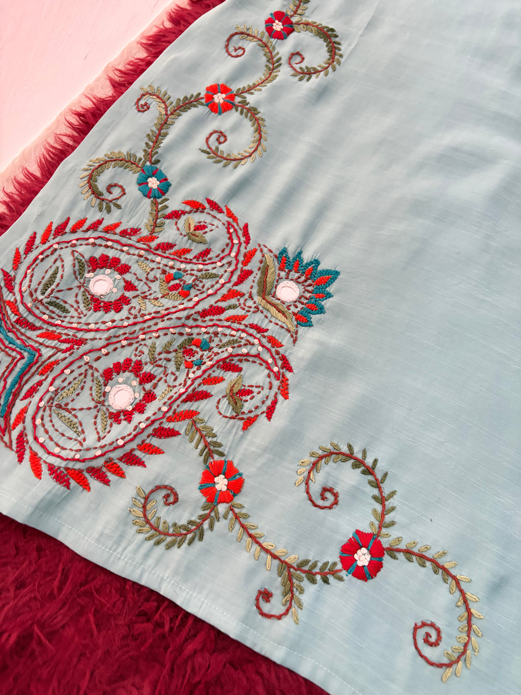 Women Thread Embroidered Kurti with Palazzo Pant Co-Ord Set | Ethnic Office & Daily Wear