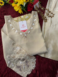 Elegant Gradient Off-White Embroidered Kurta Set with Palazzo Pant | Ethnic Co-Ord Set Party & Daily wear